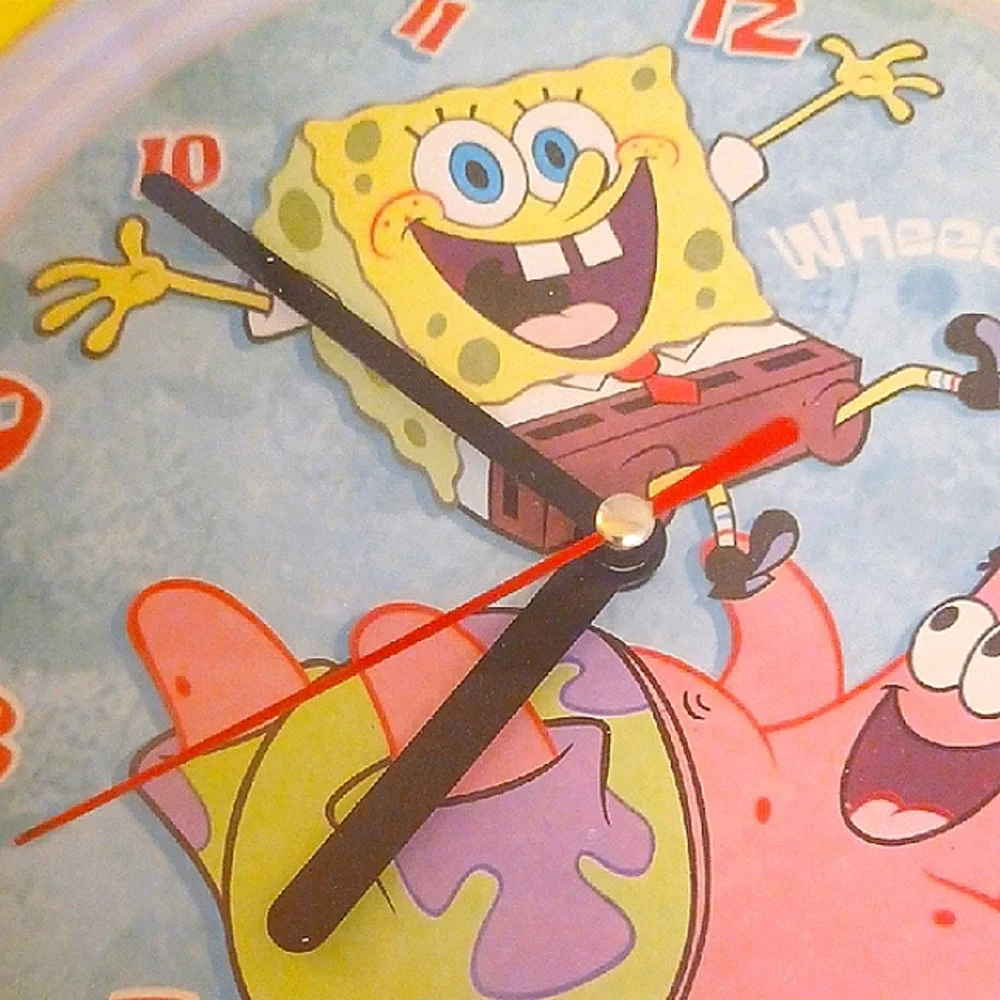 SpongeBob Squarepants Yellow and Blue Wall Clock